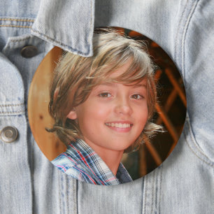 BADGE ROND 15,2 CM CRÉEZ VOTRE PROPRE BOUTON PHOTO PERSONNALISÉ
