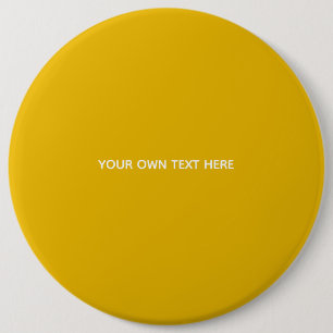 Badge Rond 15,2 Cm Créez Votre Propre Conception Personnalisée Jaune