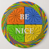 Badge Rond 15,2 Cm Créez votre propre être gentil Aide Arrêtez COVID1 (Devant)