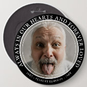 Badge Rond 15,2 Cm Créez votre propre photo et hommage texte commémor (Devant & derrière)