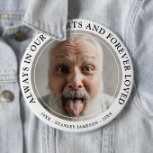 Badge Rond 15,2 Cm Créez votre propre photo et hommage texte commémor (En situation)