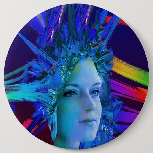 Badge Rond 15,2 Cm Cristal spatial (Devant)