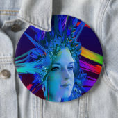 Badge Rond 15,2 Cm Cristal spatial (En situation)