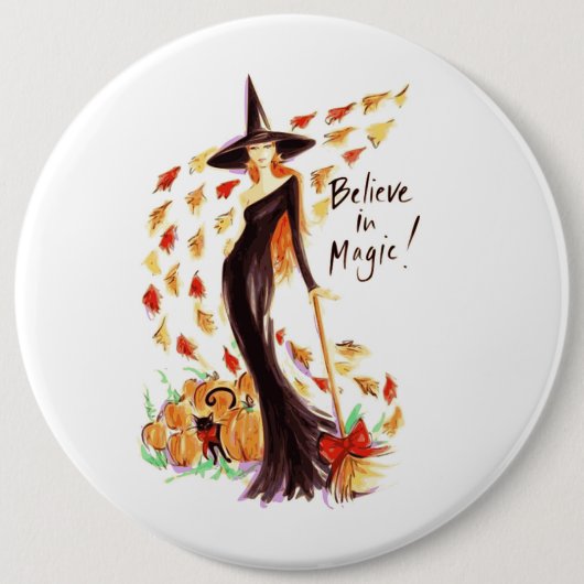 BADGE ROND 15,2 CM CROIRE EN MAGIE (Devant)