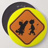Badge Rond 15,2 Cm Croisement de Halloween (Devant & derrière)