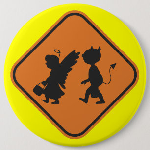 Badge Rond 15,2 Cm Croisement de Halloween
