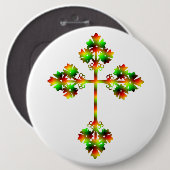 BADGE ROND 15,2 CM CROIX DE FANCY (Devant & derrière)