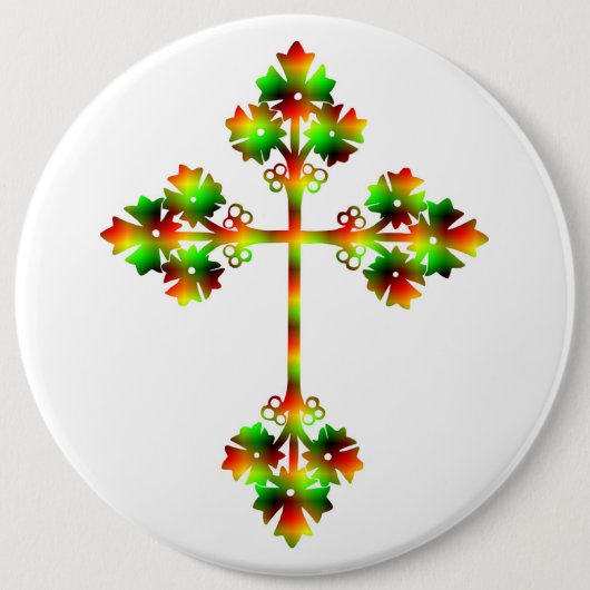 BADGE ROND 15,2 CM CROIX DE FANCY (Devant)