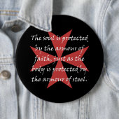 Badge Rond 15,2 Cm Croix de Templar (En situation)