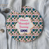 Badge Rond 15,2 Cm Custom turtle pattern  (En situation)