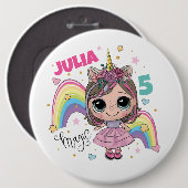 Badge Rond 15,2 Cm Cute Doll Birthday Pin (Devant & derrière)