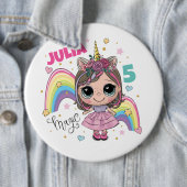 Badge Rond 15,2 Cm Cute Doll Birthday Pin (En situation)