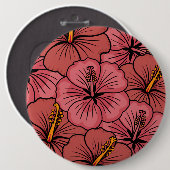 Badge Rond 15,2 Cm Cute hibiscus motif (Devant & derrière)