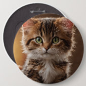 Badge Rond 15,2 Cm Cute Kitten (Devant & derrière)