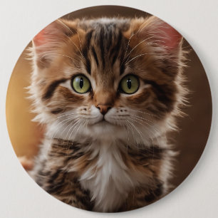 Badge Rond 15,2 Cm Cute Kitten