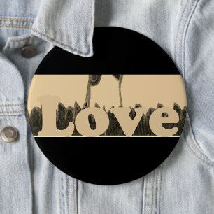Badge Rond 15,2 Cm Cute Nice & Lovely J'aime