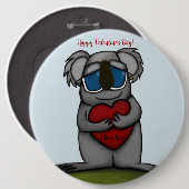 Badge Rond 15,2 Cm Cute Ours Koala (Devant & derrière)