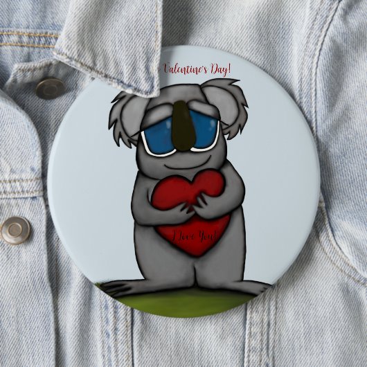 Badge Rond 15,2 Cm Cute Ours Koala (En situation)