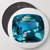 Badge Rond 15,2 Cm Cyan Sky Blue (Devant & derrière)