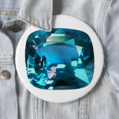 Badge Rond 15,2 Cm Cyan Sky Blue (En situation)