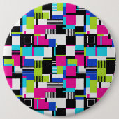 Badge Rond 15,2 Cm Cyberpunk Glitch Art Neon Enamel Pin (Devant)