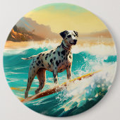 Badge Rond 15,2 Cm Dalmation Plage Surf Peinture (Devant)