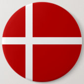 Badge Rond 15,2 Cm Dannebrog Drapeau Danois (Devant)