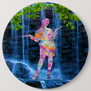 Badge Rond 15,2 Cm Danse avec la nature