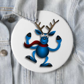 BADGE ROND 15,2 CM DANSER REINDEER (En situation)