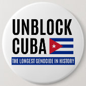 Badge Rond 15,2 Cm Débloquer Cuba (Devant)