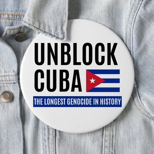 Badge Rond 15,2 Cm Débloquer Cuba (En situation)