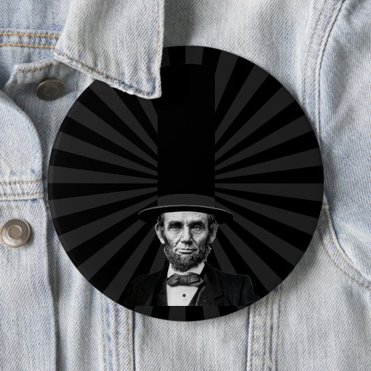 Badge Rond 15,2 Cm Déclaration de mode présidentielle d'Abraham (En situation)