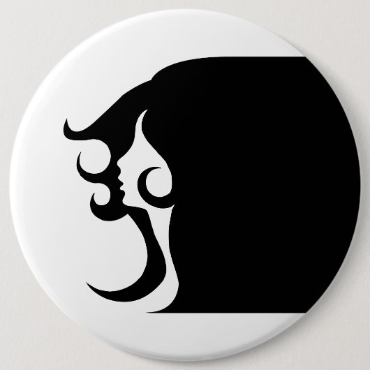 Badge Rond 15,2 Cm Deco mod woman (Devant)