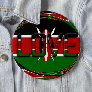 Badge Rond 15,2 Cm Dernier bouton Pinback du Kenya