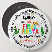 Badge Rond 15,2 Cm Dernière Fête Mexicaine de Bachelorette (Devant & derrière)