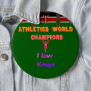 Badge Rond 15,2 Cm Derniers amateurs d'athlétisme au Kenya