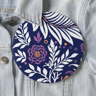 Badge Rond 15,2 Cm Design floral 22