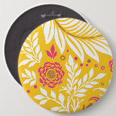 Badge Rond 15,2 Cm Design floral 24 (Devant & derrière)