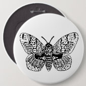 Badge Rond 15,2 Cm Dessin Brahmin moth (Devant & derrière)