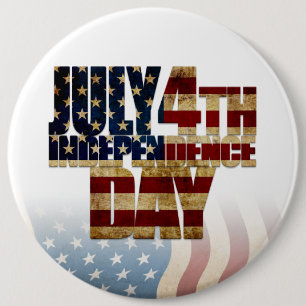 Badge Rond 15,2 Cm Dessin de drapeau patriotique du 4 juillet