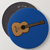 Badge Rond 15,2 Cm Dessin de guitare (Devant & derrière)