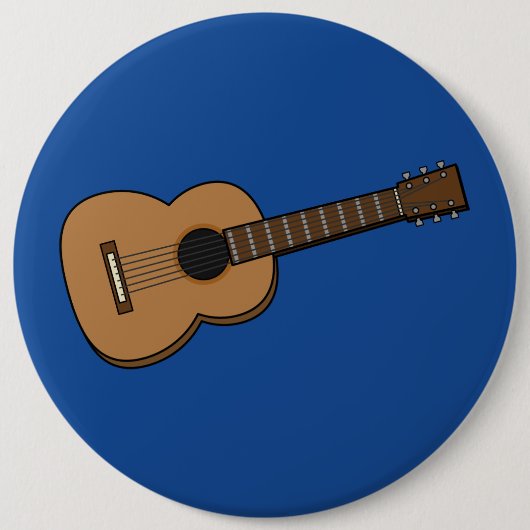 Badge Rond 15,2 Cm Dessin de guitare (Devant)