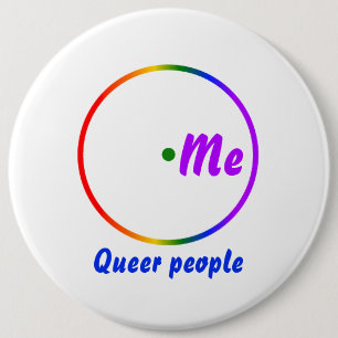 Badge Rond 15,2 Cm Diagramme de Venn d'identité unique