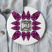 Badge Rond 15,2 Cm Diamant pourpre (En situation)