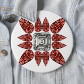 Badge Rond 15,2 Cm Diamant rose (En situation)