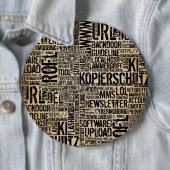 Badge Rond 15,2 Cm Dictionnaire informatique - vintage (En situation)
