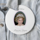 Badge Rond 15,2 Cm Dieu Béni Princesse Diana - Souvenir (En situation)