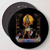 Badge Rond 15,2 Cm Dieu égyptien Ra (Devant & derrière)