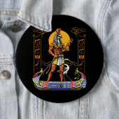 Badge Rond 15,2 Cm Dieu égyptien Ra (En situation)