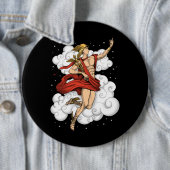 Badge Rond 15,2 Cm Dieu grec Hermes (En situation)